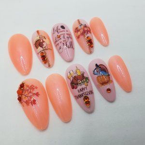 Medium Almond Gel Press On Nails